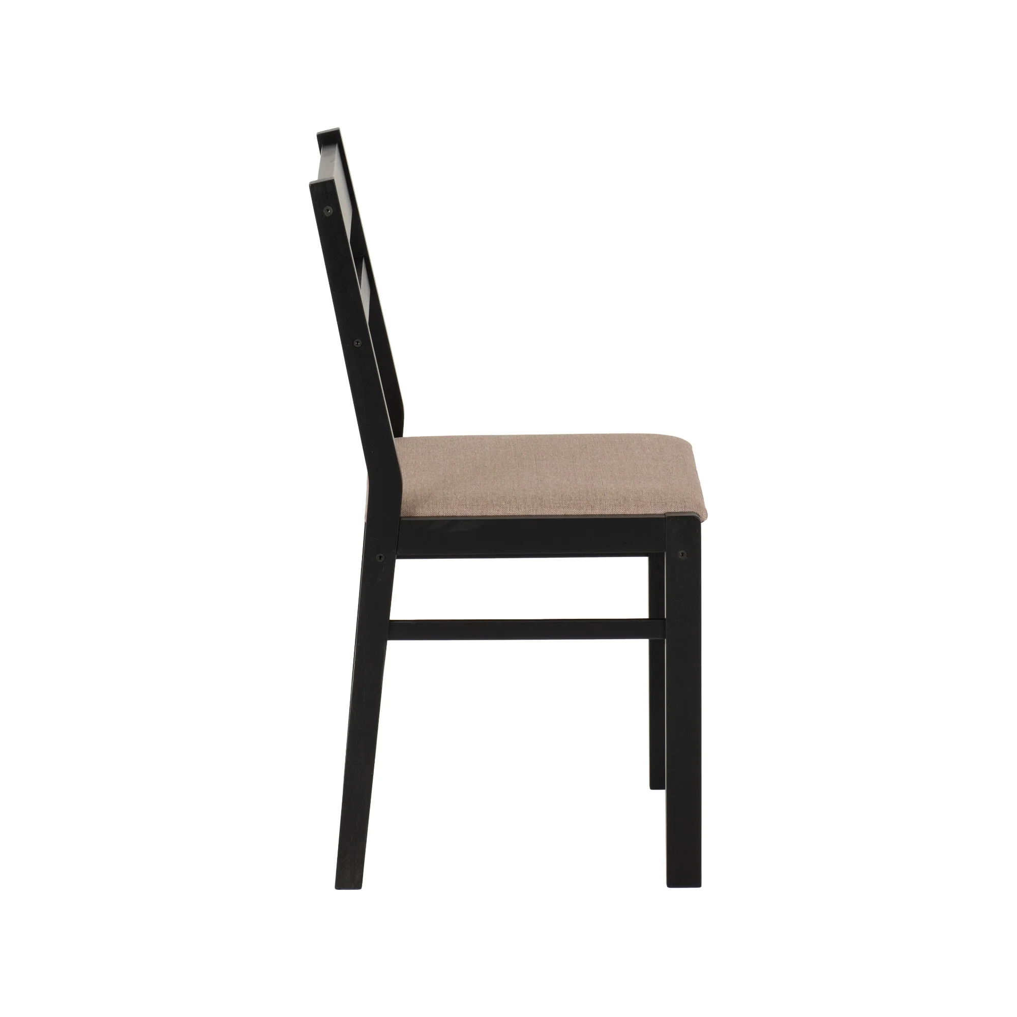 RADLEY 1+4 DINING SET - BLACK/OAK EFFECT/OAT FABRIC - Image 6