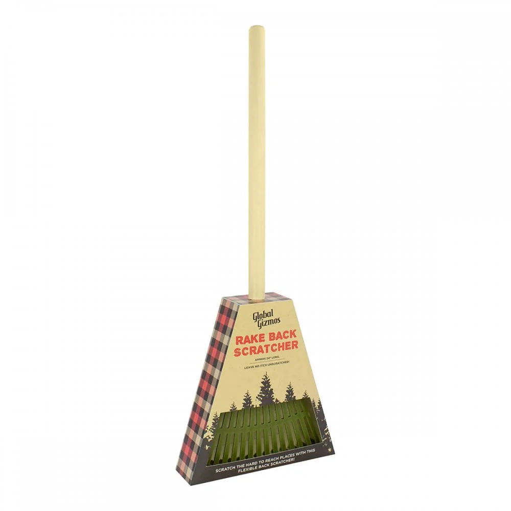 Global Gizmos 24" Garden Rake Style Flexible Back Scratcher Novelty Gift