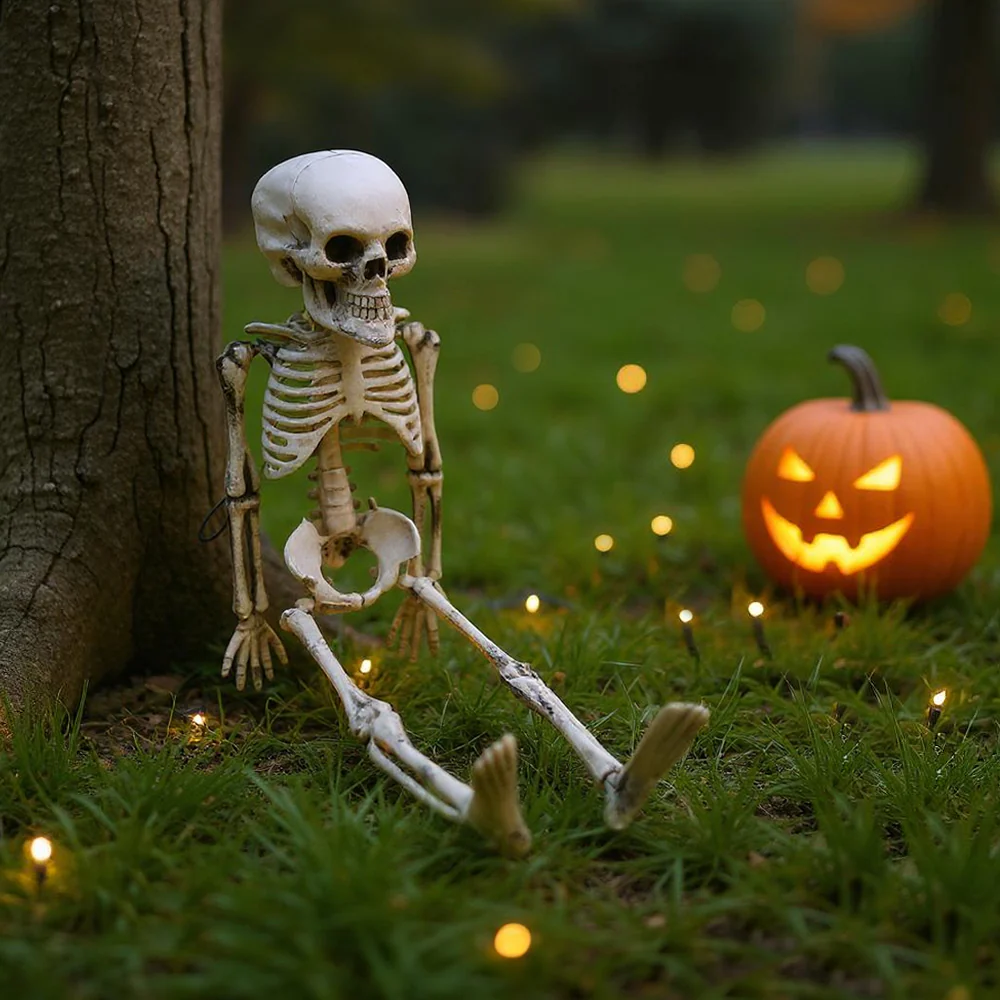 Realistic Posable Hanging Skeleton For Halloween - Image 2