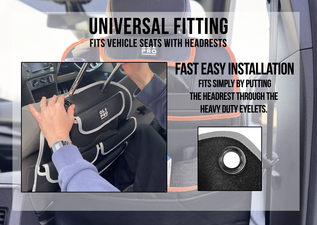 Rear Single Seat Storage Organiser - Grey - Image 3