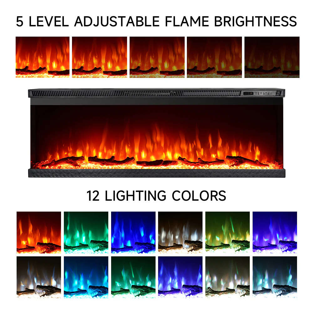 Recessed/Freestanding Electric Fireplace - Image 9