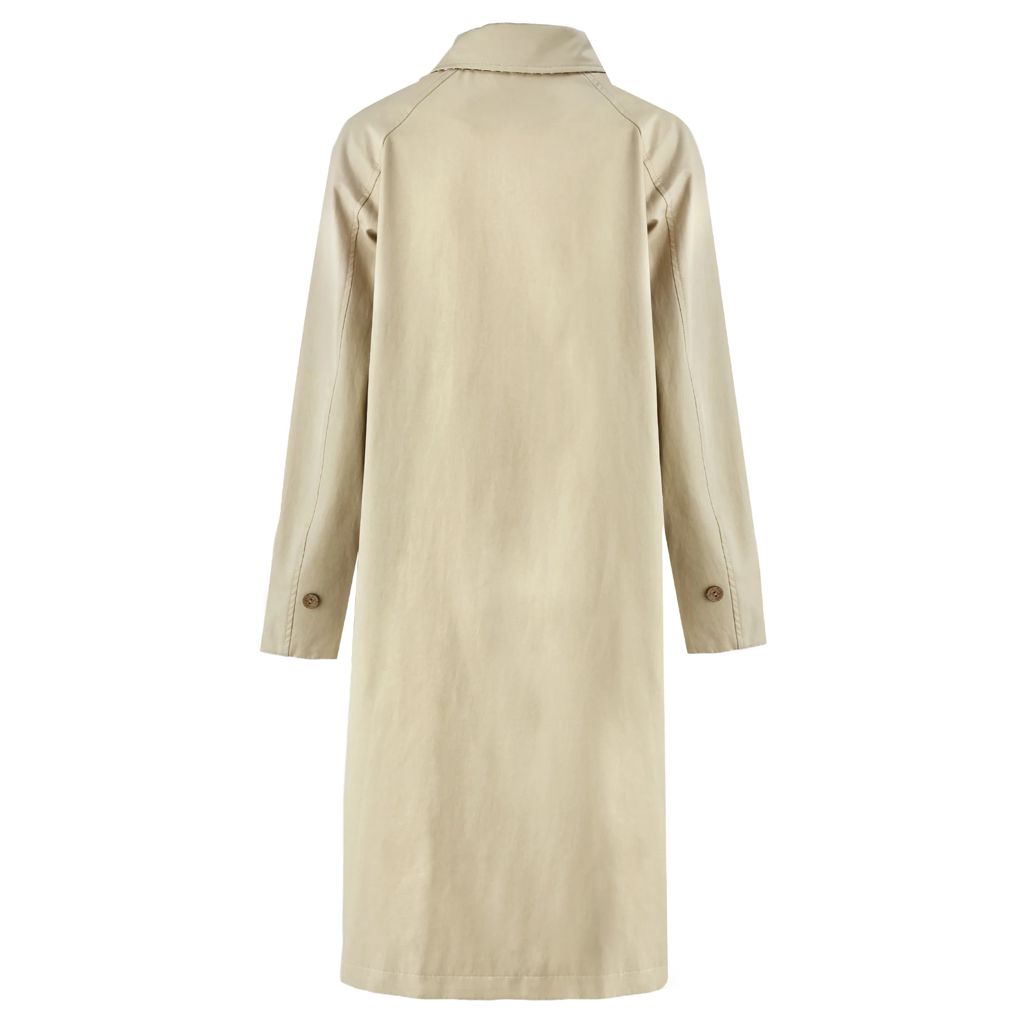 Relaxed Fit Khaki Trench Coat - Image 5