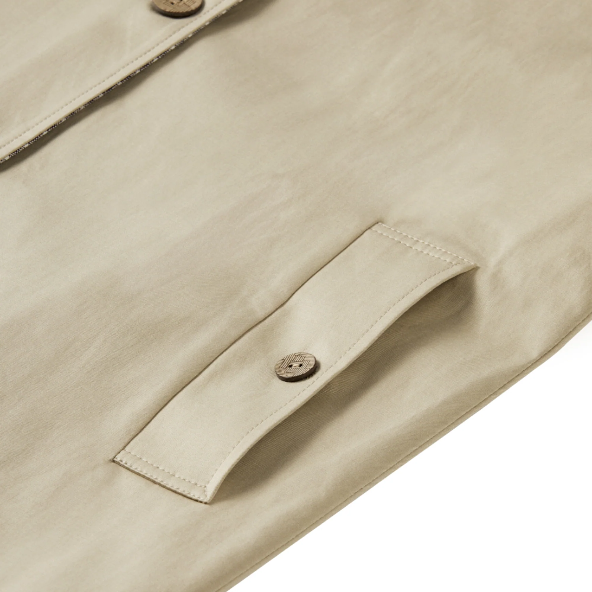 Relaxed Fit Khaki Trench Coat - Image 7