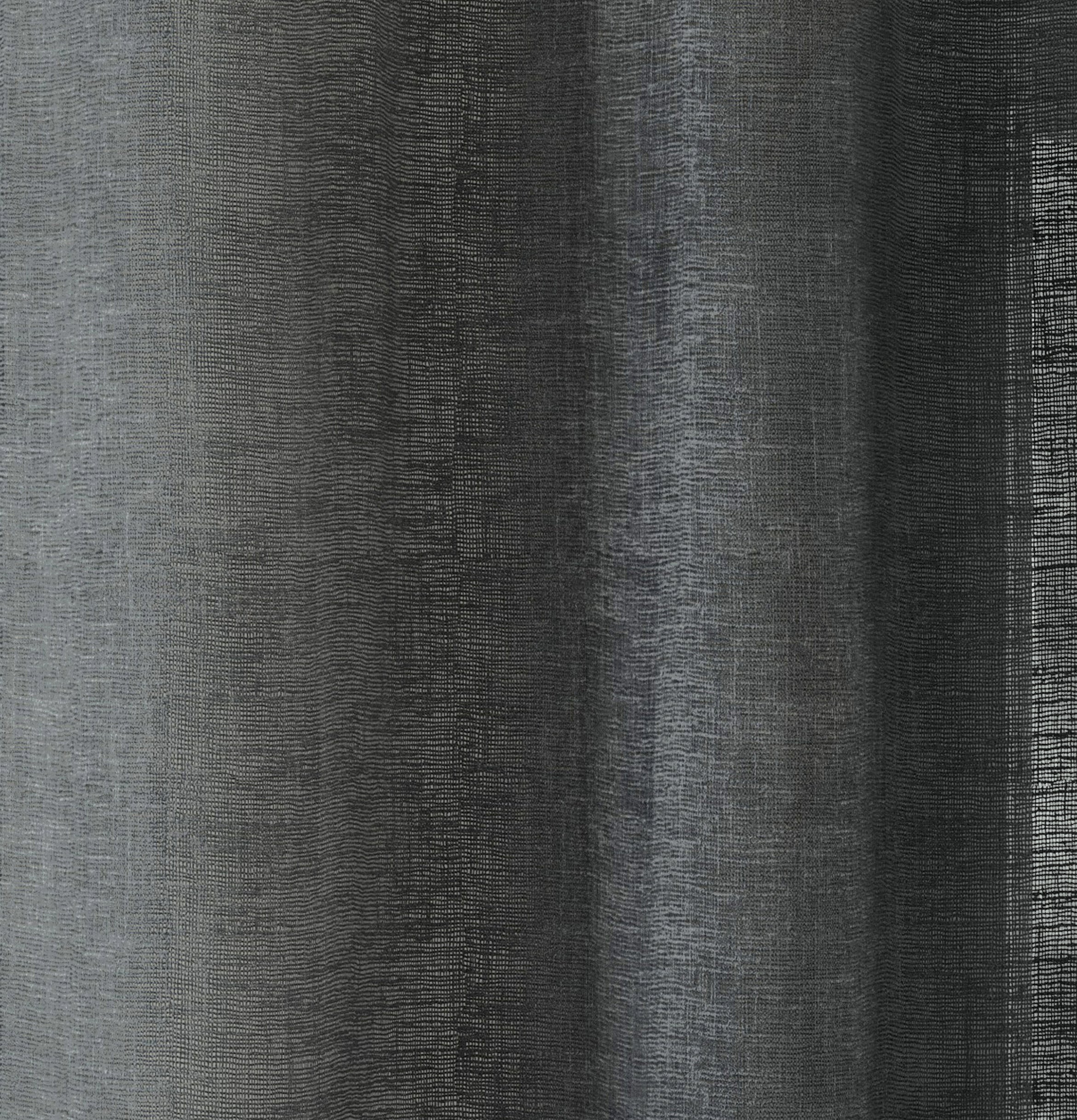 Rhodes Charcoal Linen-Look Sheer Voile Panels - Pair - Image 3