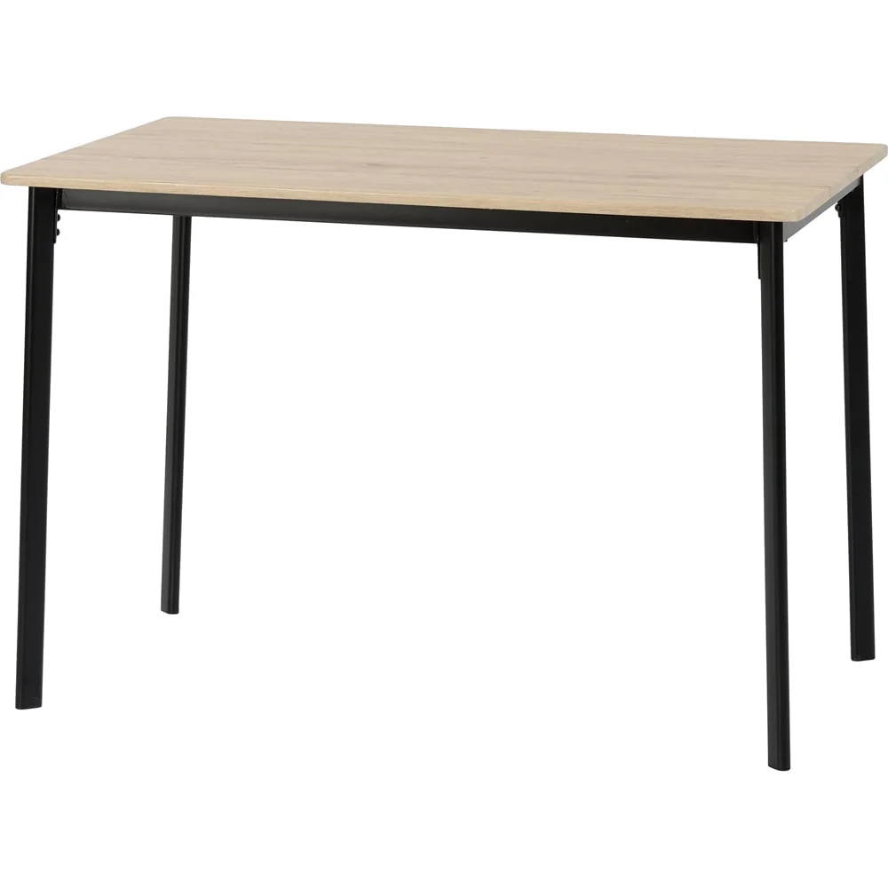 RILEY LARGE DINING SET - BLACK/LIGHT OAK EFFECT VENEER - Image 2