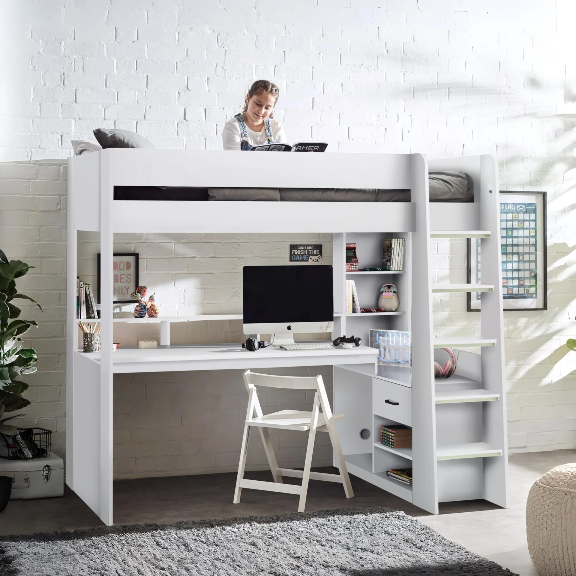 ROCKET GAMING HIGHSLEEPER - ALL WHITE