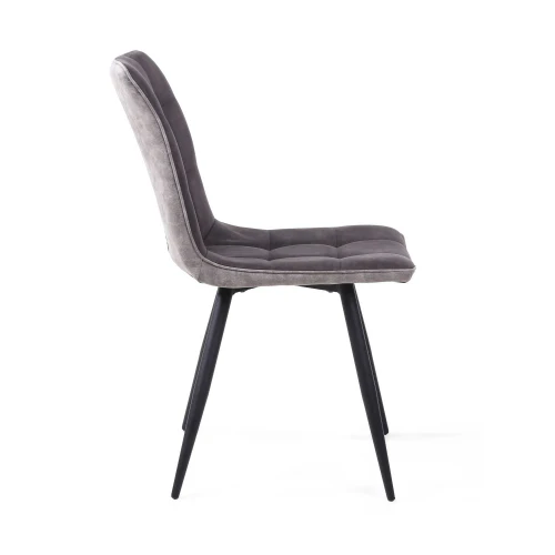 Rodeo Suede Effect Dark Grey Dining Chair - Image 3