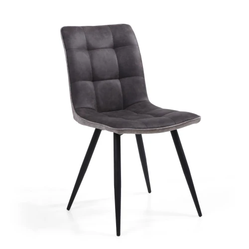 Rodeo Suede Effect Dark Grey Dining Chair - Image 8