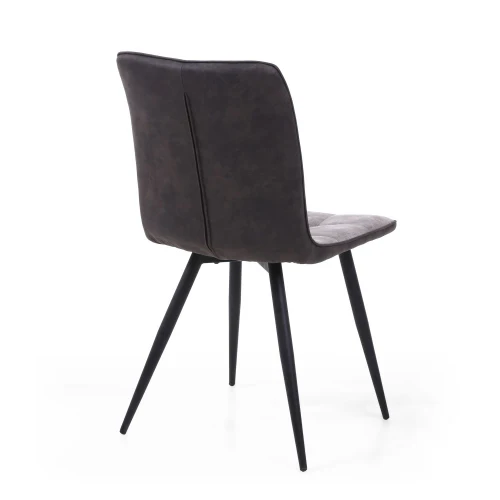 Rodeo Suede Effect Light Grey Dining Chair - Set Of 2 - Image 2