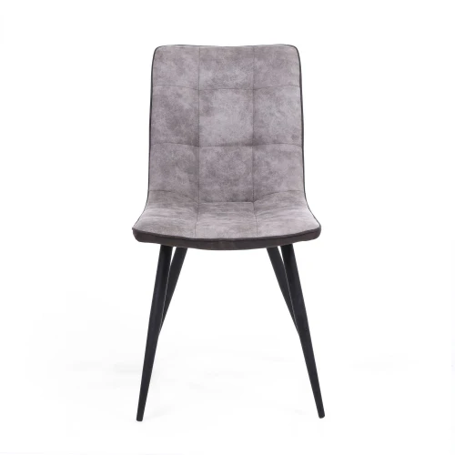 Rodeo Suede Effect Light Grey Dining Chair - Set Of 2 - Image 4