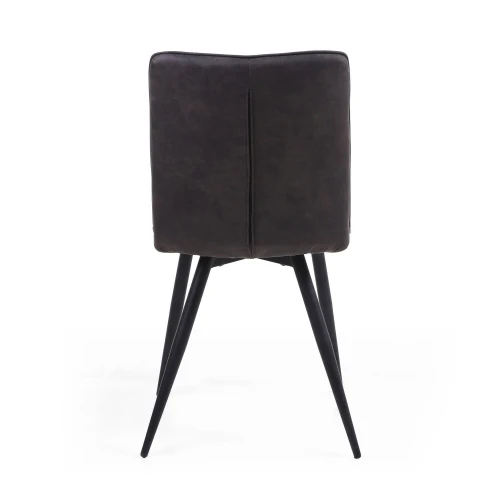 Rodeo Suede Effect Light Grey Dining Chair - Set Of 2 - Image 5