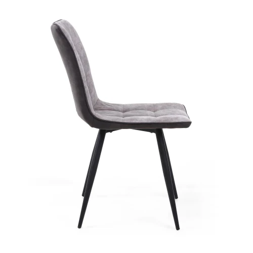 Rodeo Suede Effect Light Grey Dining Chair - Set Of 2 - Image 8