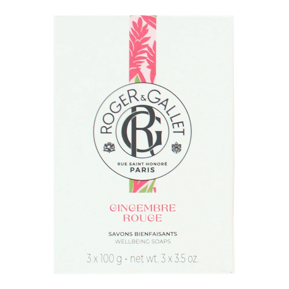 Roger & Gallet Gingembre Rouge 3 x Soap 100g - Image 3