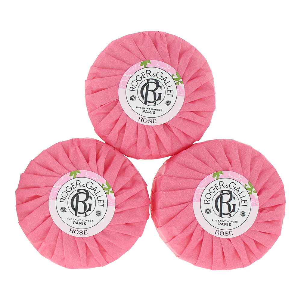 Roger & Gallet Rose 3 x Soap 100g - Image 2