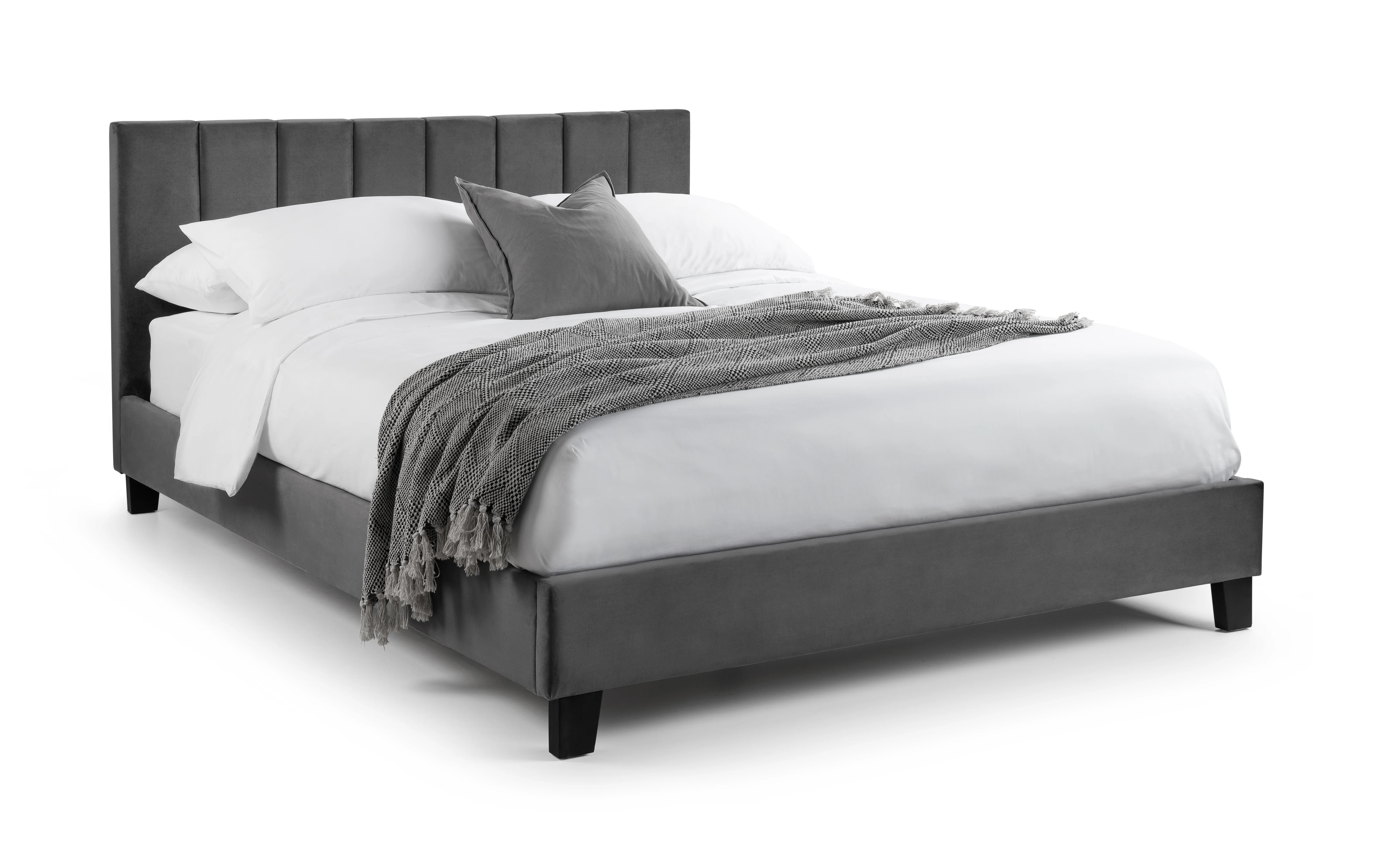 Rosa 150cm King Bed - Grey