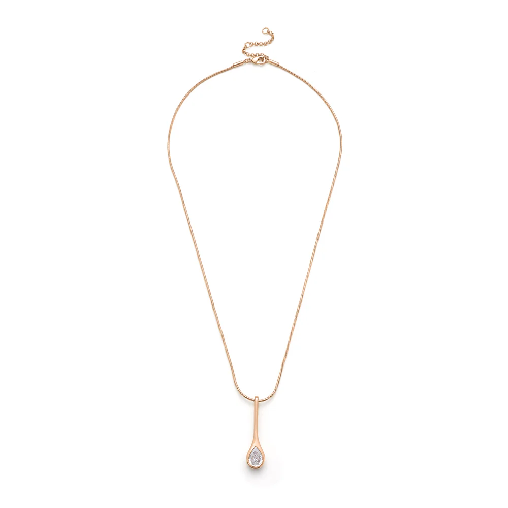 Rose Gold Teardrop Necklace