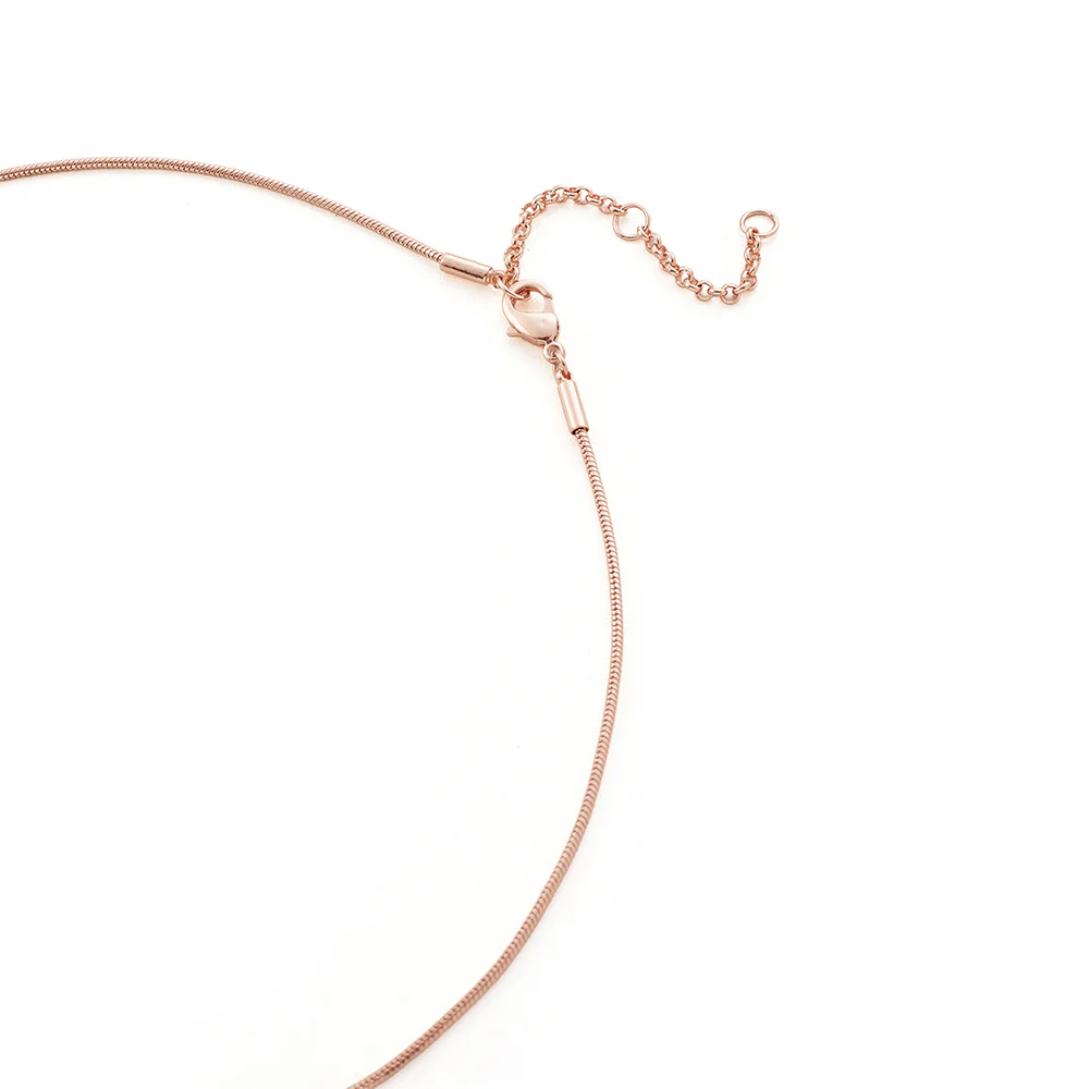 Rose Gold Teardrop Necklace - Image 7