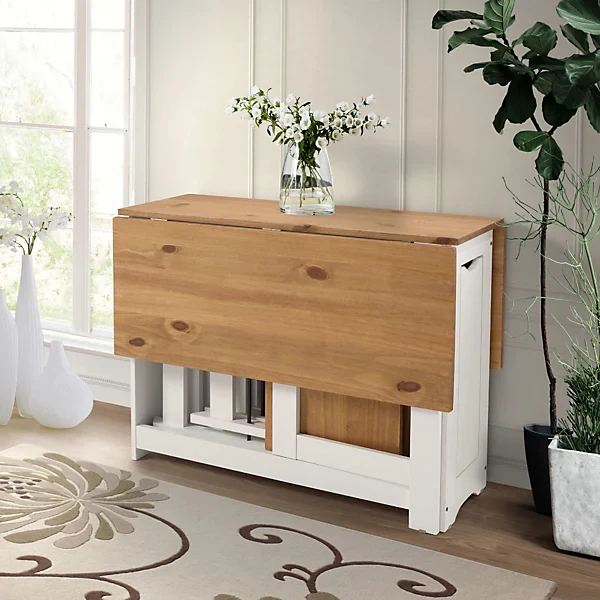 SANTOS BUTTERFLY DINING SET (X4 CHAIRS) - WHITE/DISTRESSED WAXED PINE - Image 12