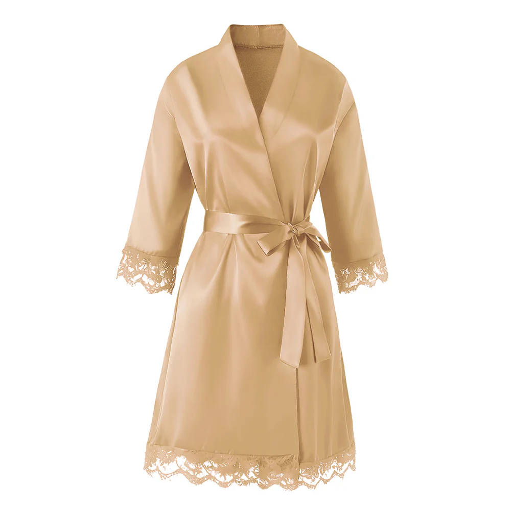 Satin Dressing Gown Wedding Party Robe - Image 3