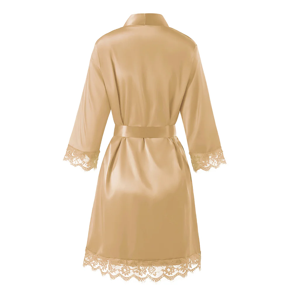 Satin Dressing Gown Wedding Party Robe - Image 4