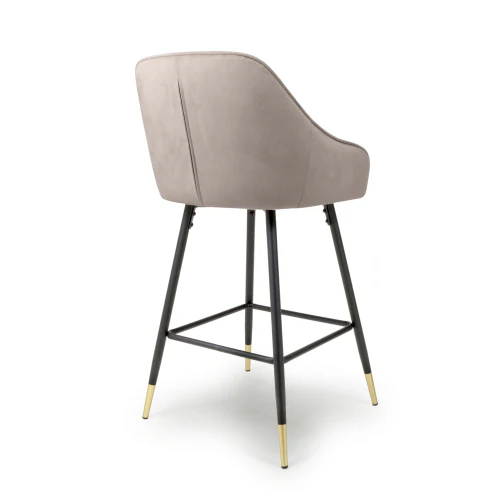 Savanna Brushed Velvet Mink Bar Stool - Set Of 2 - Image 2