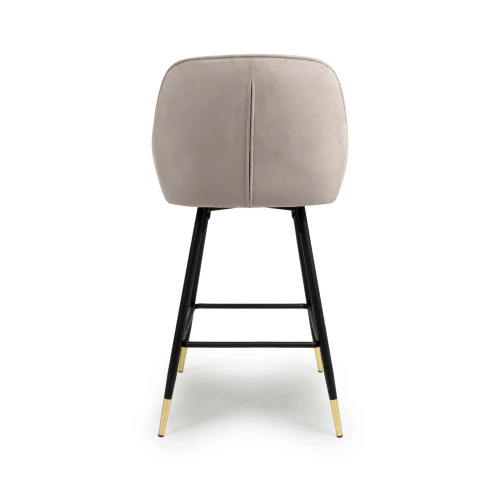 Savanna Brushed Velvet Mink Bar Stool - Set Of 2 - Image 5