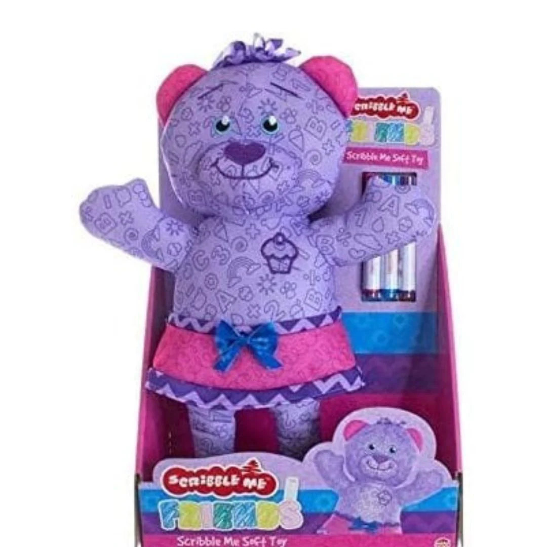 Scribble Me Friends Bear Purple