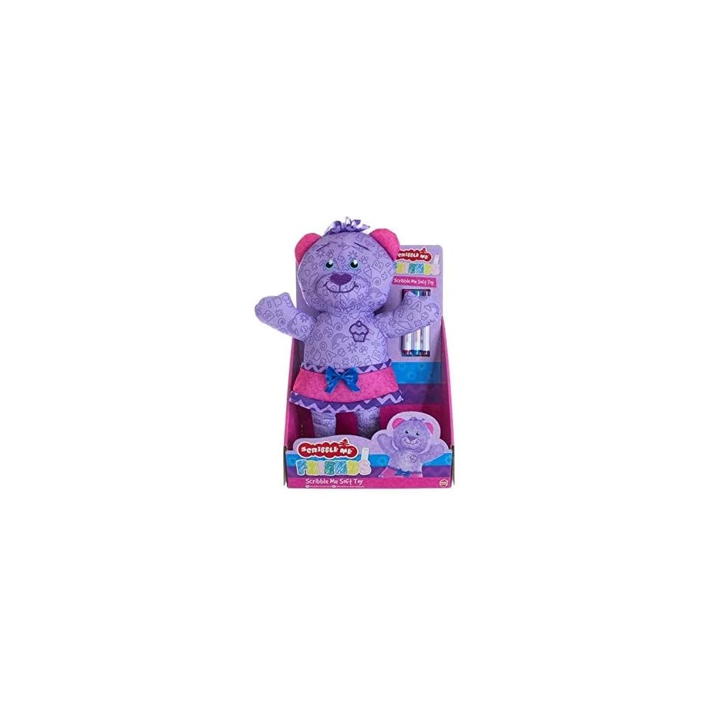Scribble Me Friends Bear Purple - Image 2