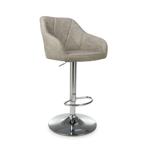 Serena Leather Effect Mink Bar Stool - Set Of 2