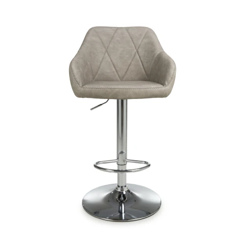 Serena Leather Effect Mink Bar Stool - Set Of 2 - Image 4
