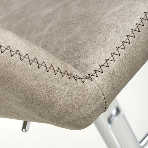 Serena Leather Effect Mink Bar Stool - Set Of 2 - Image 7