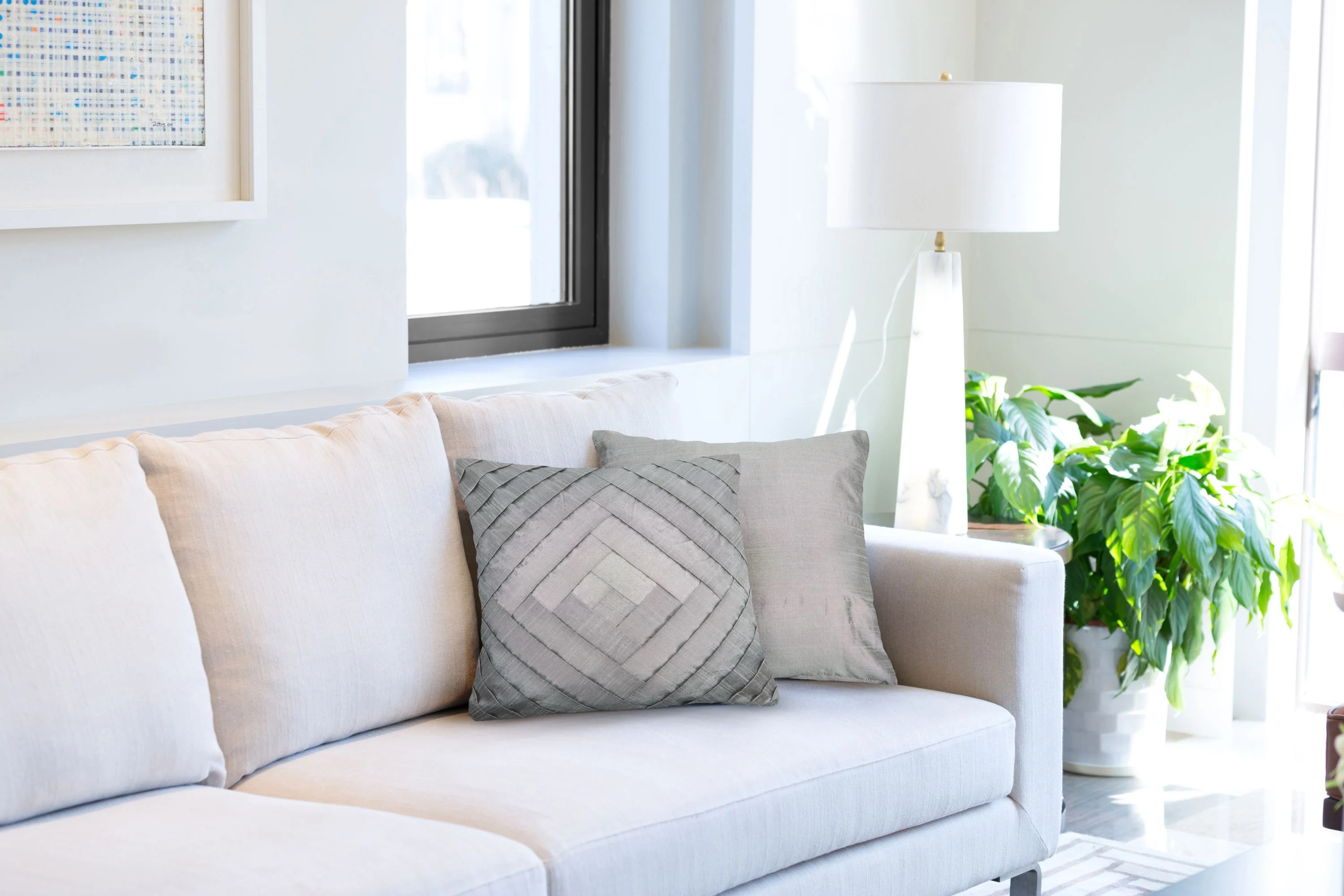 Serenity - Pleated Cushion Cover in Grey - Image 2