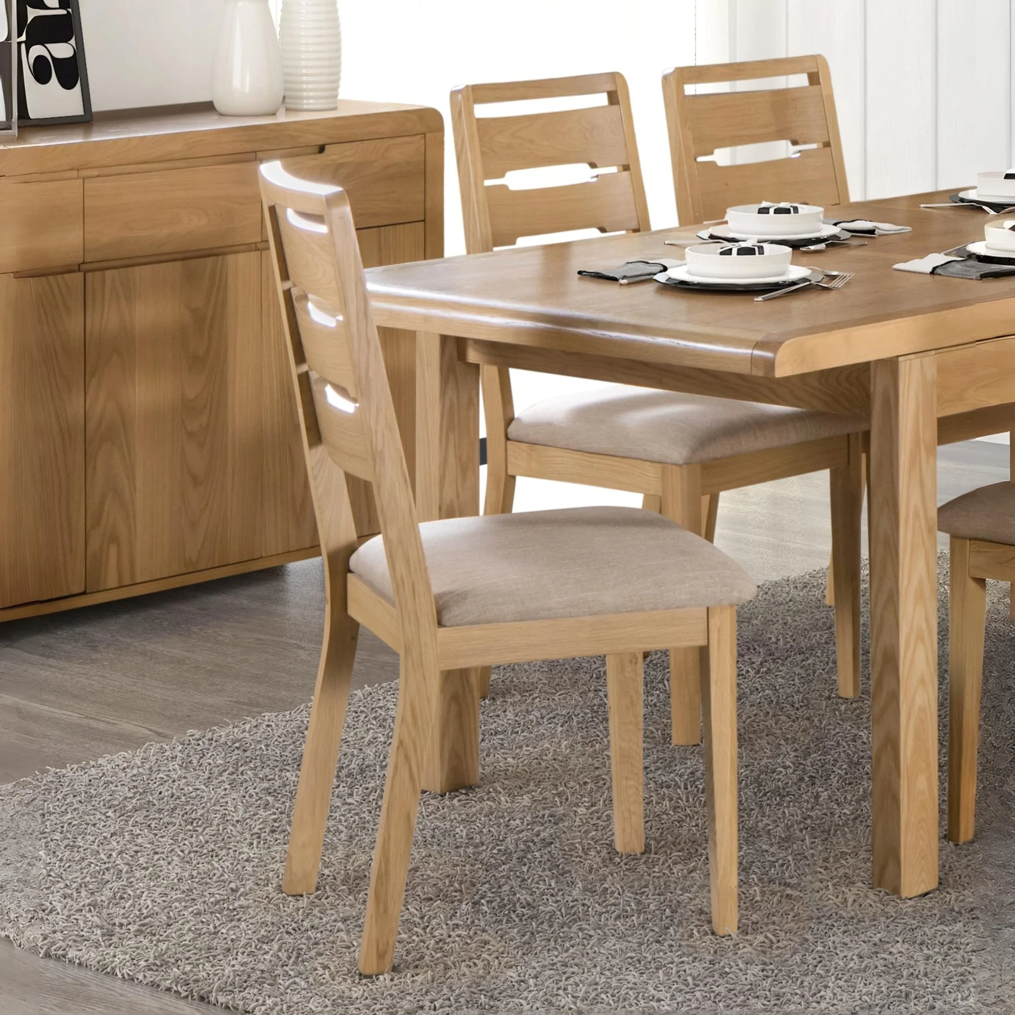 SET OF 2 ARC DINING CHAIRS