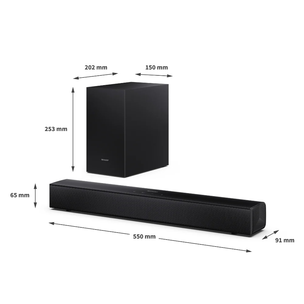Sharp 2.1 240W Soundbar With Wireless Subwoofer - Image 12