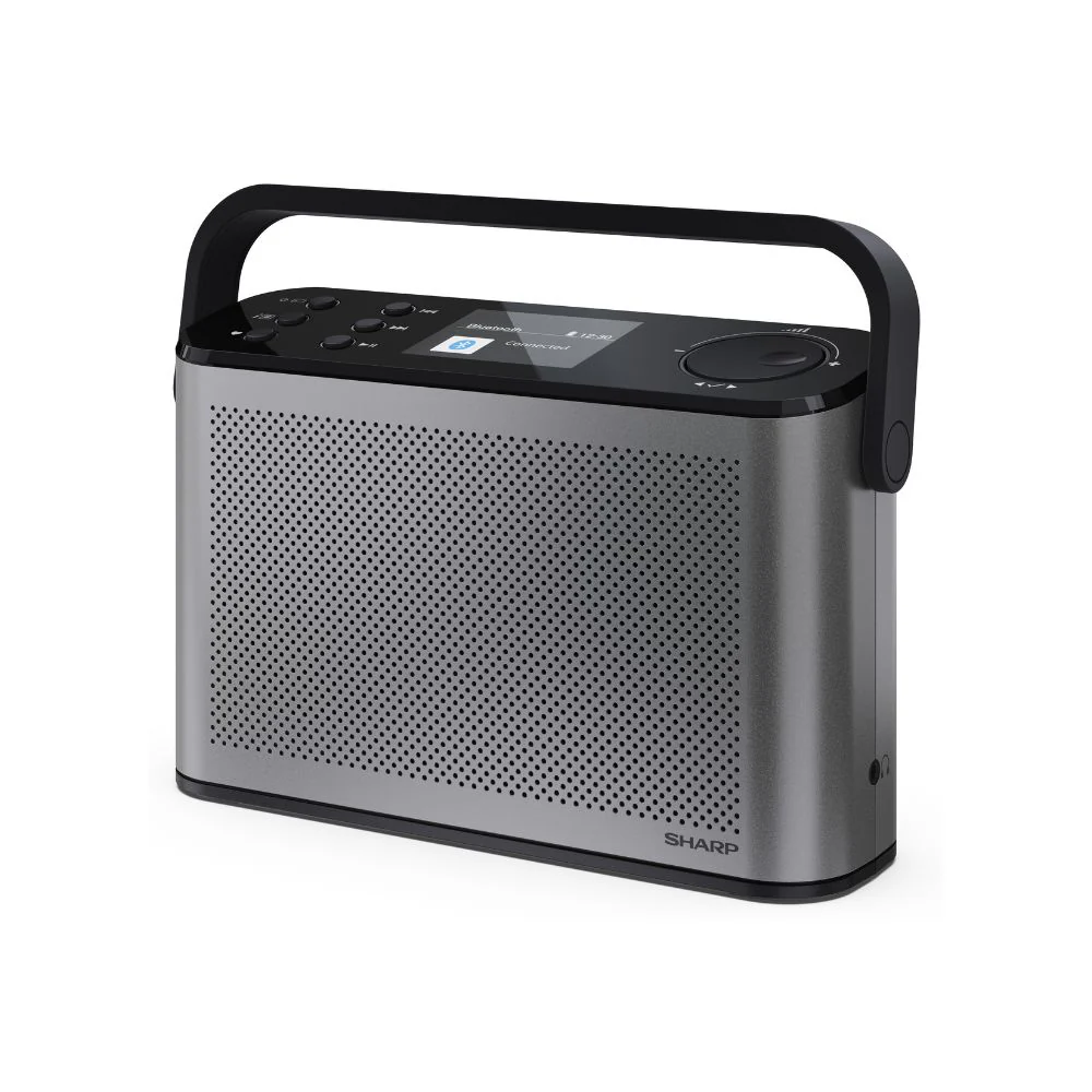 Sharp Osaka Portable Stereo DAB+ Radio - Storm Grey