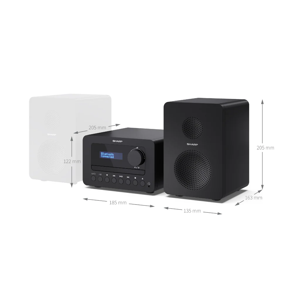 Sharp Tokyo DAB+ Hi-Fi Micro System - Black - Image 10