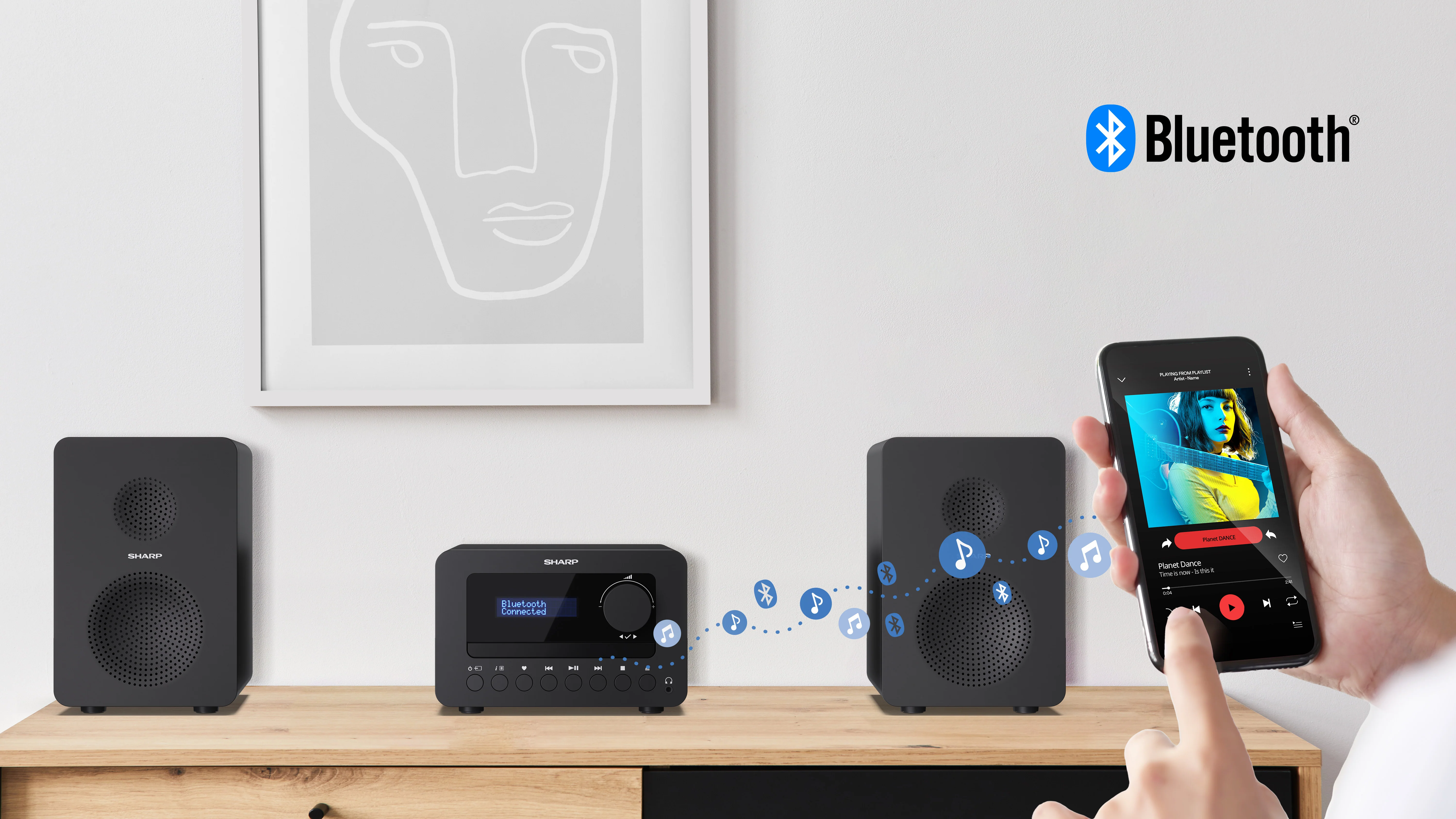 Sharp Tokyo DAB+ Hi-Fi Micro System - Black - Image 9