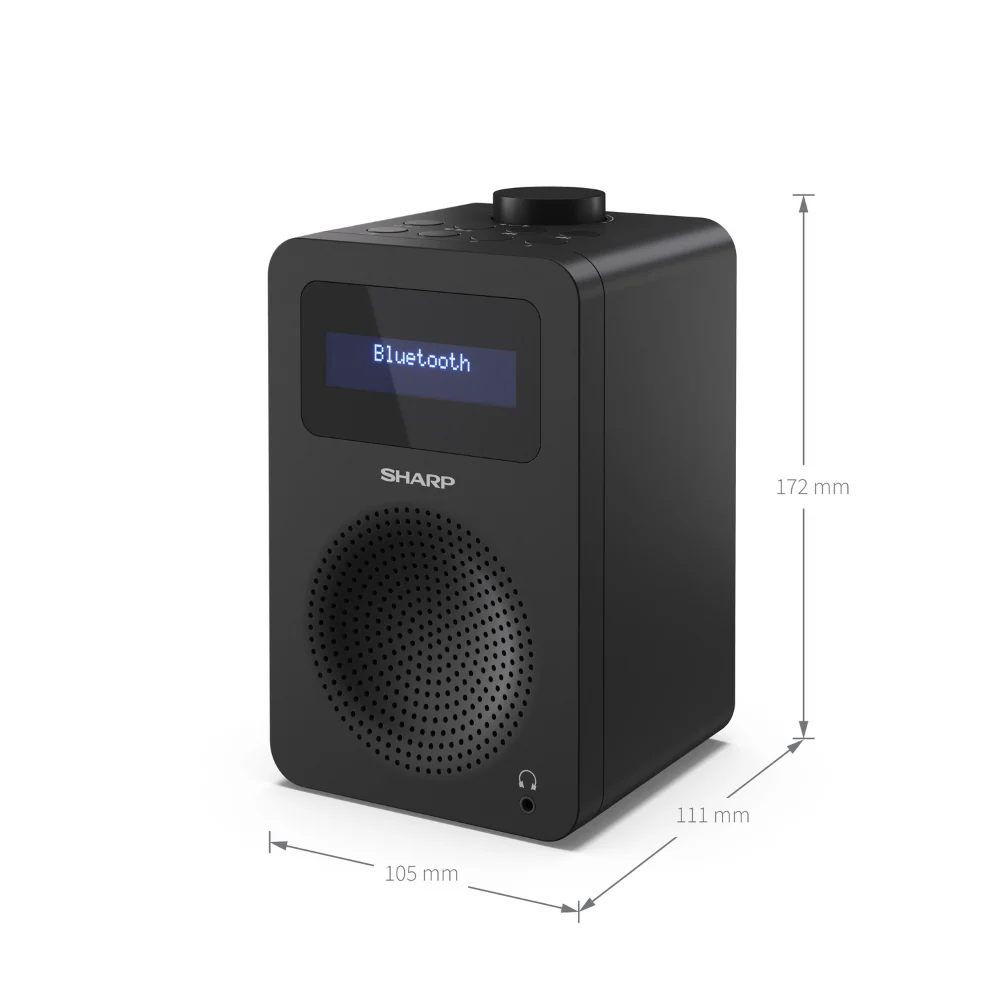 Sharp Tokyo Mono DAB+ Radio - Midnight Black - Image 9