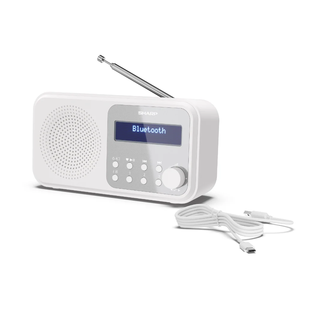 Sharp Tokyo Portable Radio - Snowy White - Image 6