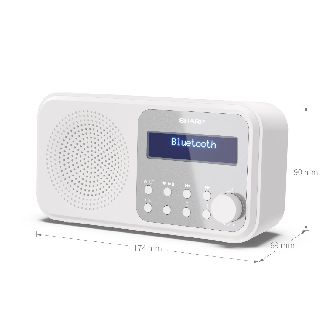 Sharp Tokyo Portable Radio - Snowy White - Image 7