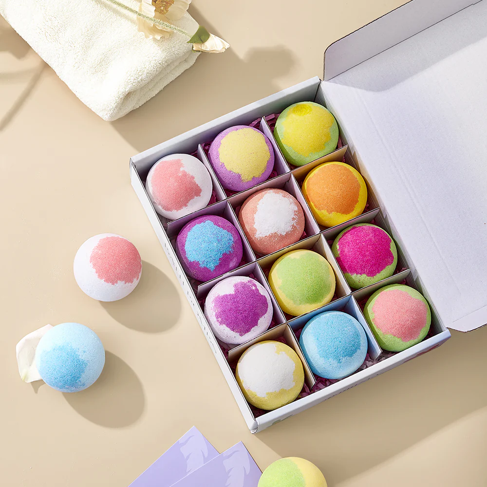 Sheonly 12Pcs DIY Three-Layered Bath Bombs - Image 6