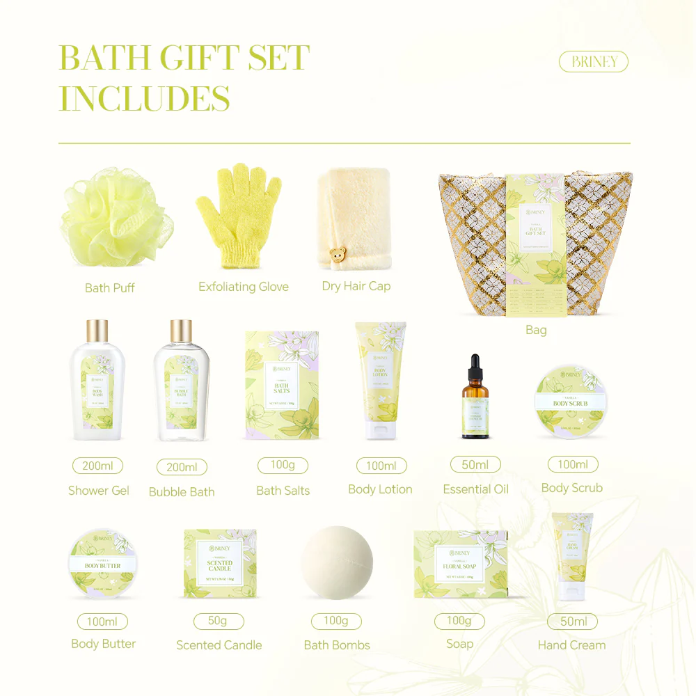 Sheonly 15pcs Scented Spa Bath Gift Set - Image 8