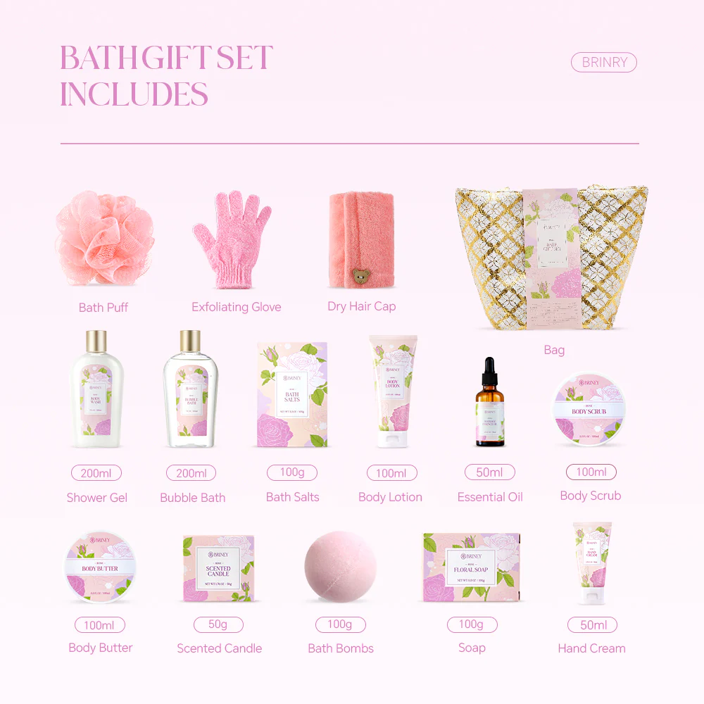 Sheonly 15pcs Scented Spa Bath Gift Set - Image 7