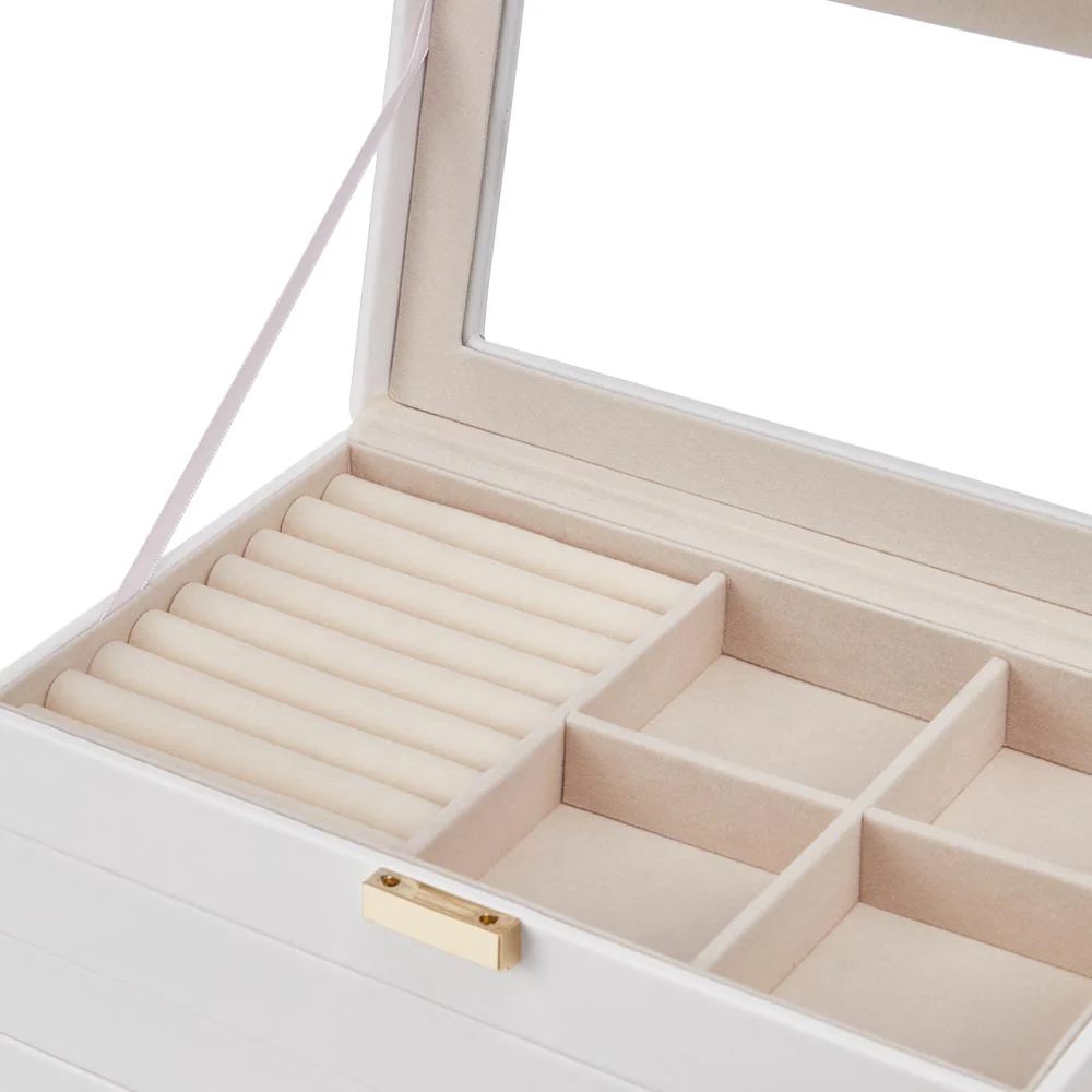 Sheonly 4-Tier Jewellery Storage Box With Transparent Lid - Image 7
