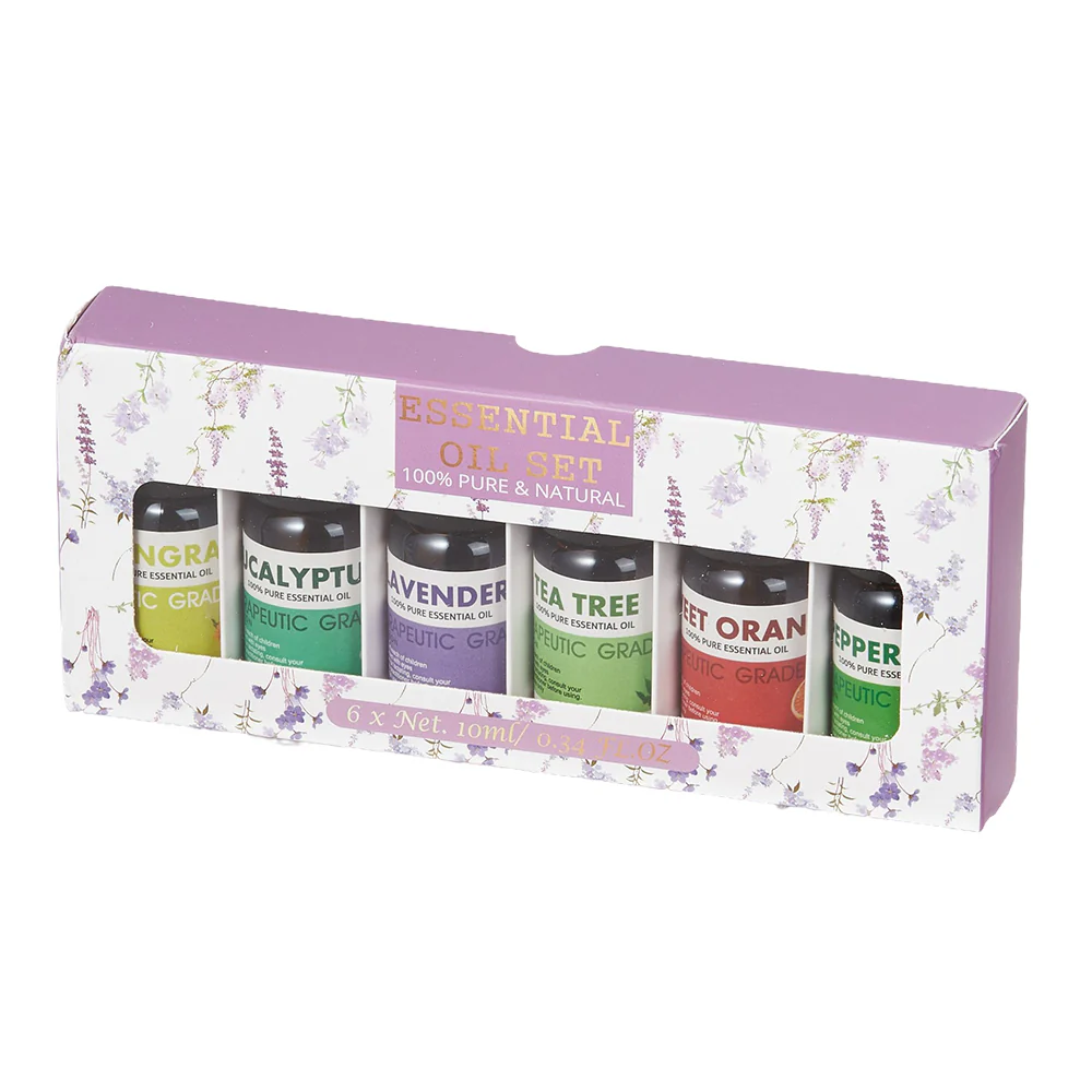 Sheonly 6 Bottles 10ml Aromatherapy Diffuser Scented Essential Oil Set - Image 4