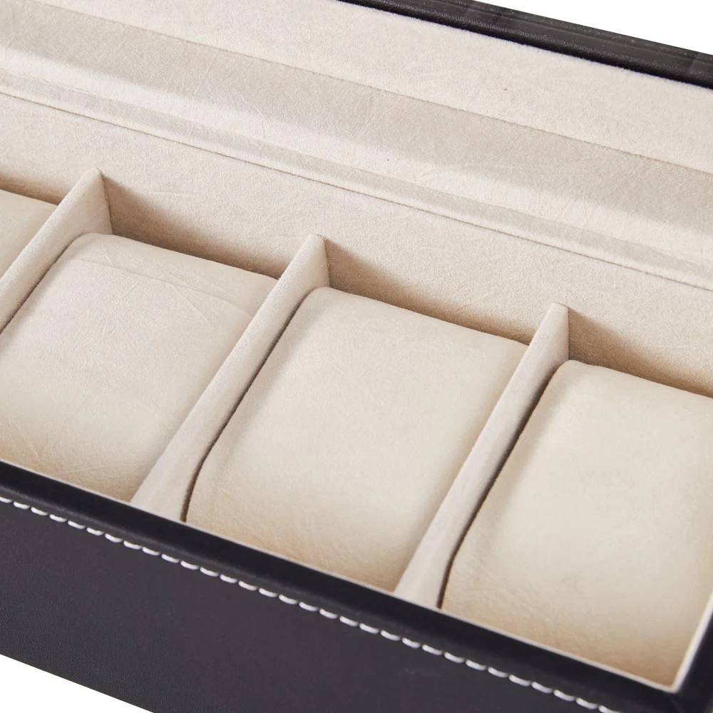 Sheonly 6-Slot Elegant Faux Leather Watch Display Case - Image 10