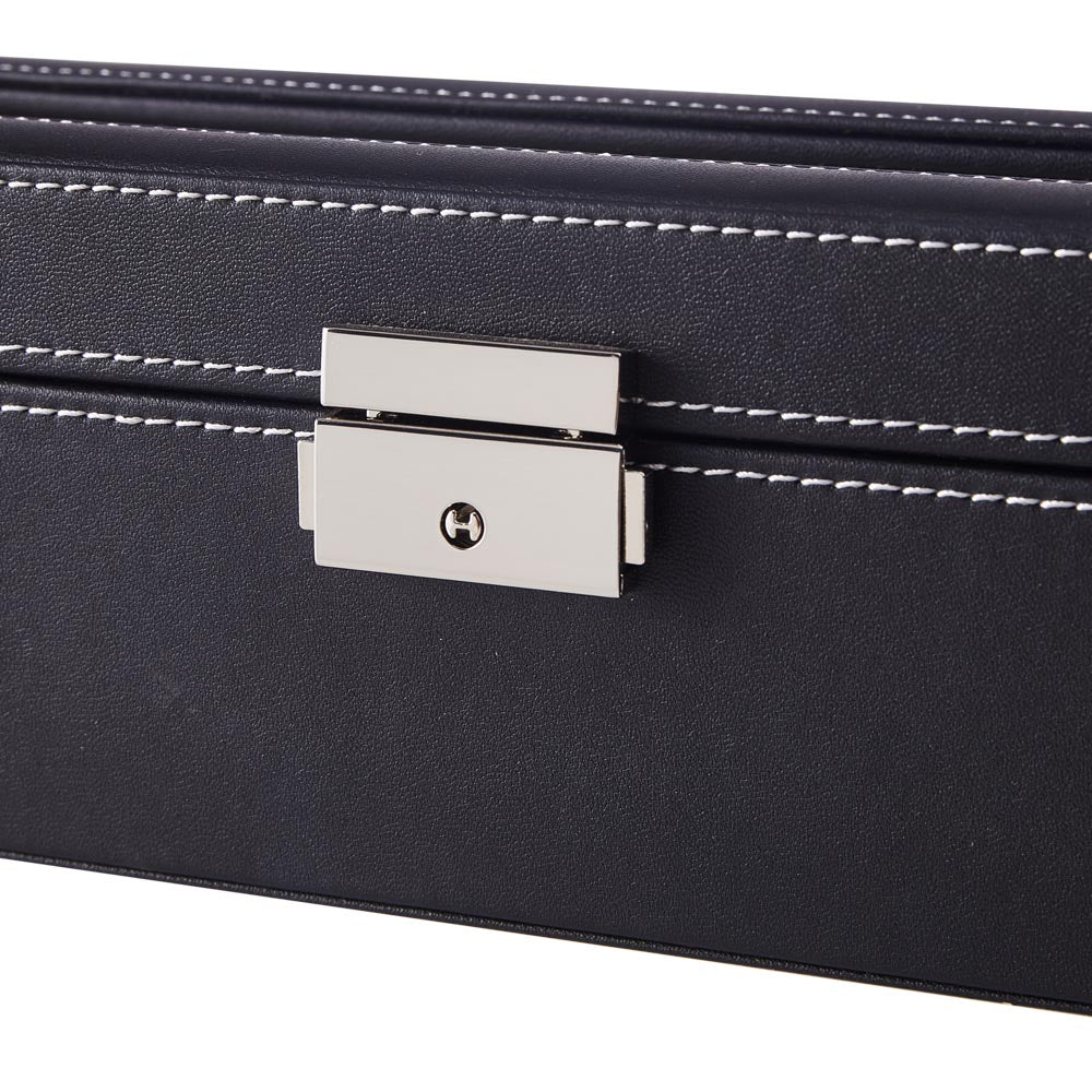 Sheonly 6-Slot Elegant Faux Leather Watch Display Case - Image 9