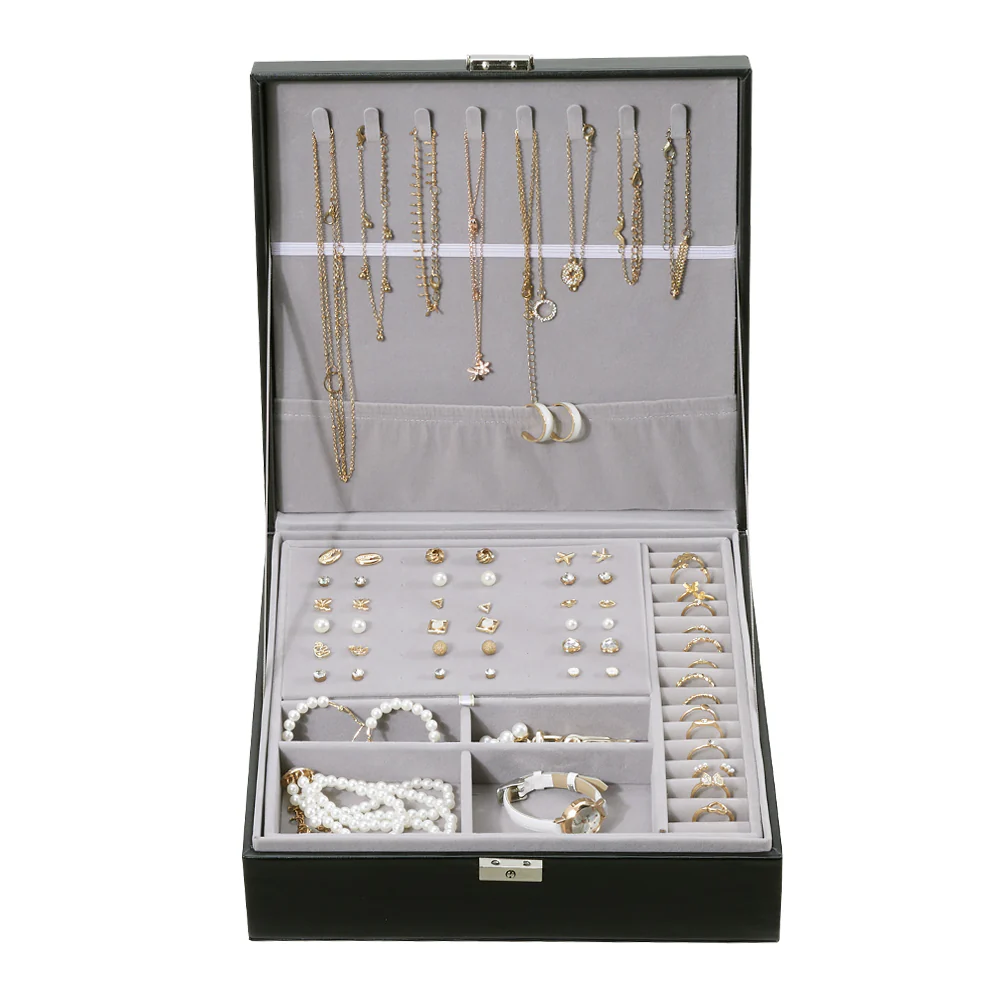 Sheonly Double Tier Travel Jewelry Storage Box - Image 6