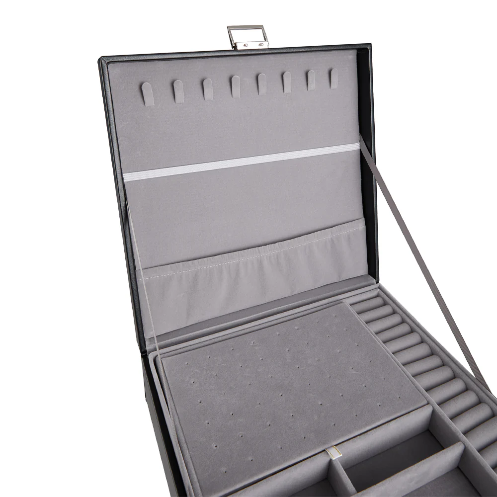 Sheonly Double Tier Travel Jewelry Storage Box - Image 7