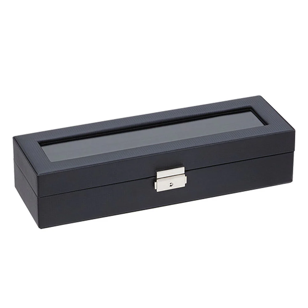 Sheonly Elegant Faux Leather Watch Display Case with 6 Slots - Image 4